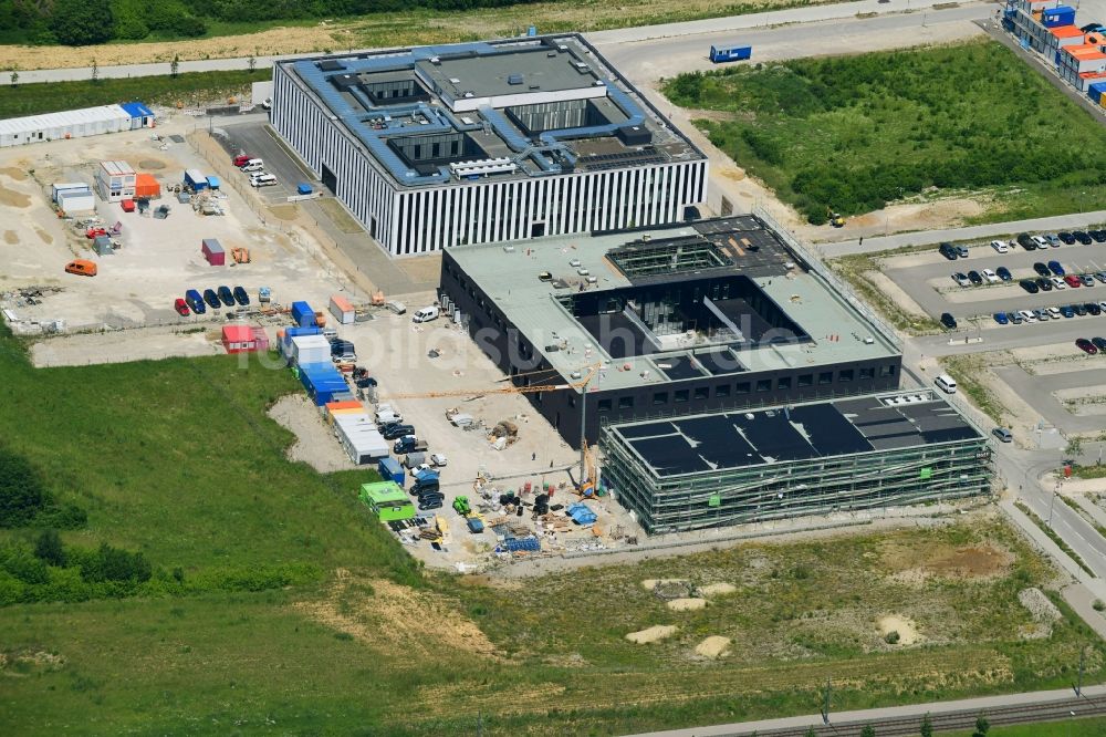 Luftaufnahme Augsburg - Baustelle zum Neubau eines Forschungs- Gebäude und Bürokomplex Green Factory in Augsburg im Bundesland Bayern, Deutschland