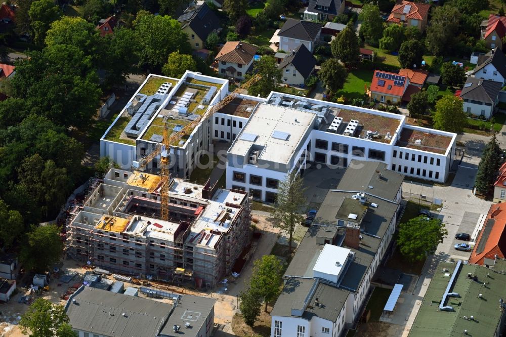 Luftbild Teltow - Baustelle zum Neubau eines Forschungs- Gebäudes und Bürokomplex SEE:LAB in Teltow im Bundesland Brandenburg, Deutschland