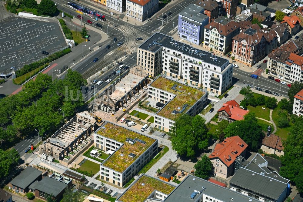 Luftbild Braunschweig - Baustelle zum Neubau der Fördereinrichtung QUARTIER LEONHARDPLATZ in Braunschweig im Bundesland Niedersachsen, Deutschland