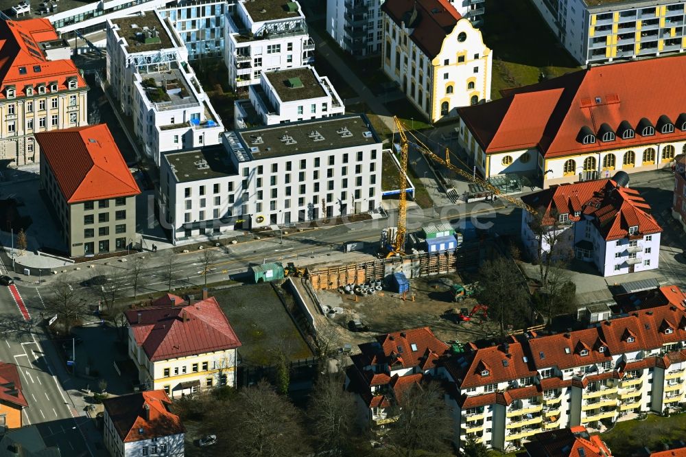 Luftbild Kempten (Allgäu) - Baustelle zum Neubau einer Förderschule an der Königstraße in Kempten (Allgäu) im Bundesland Bayern, Deutschland