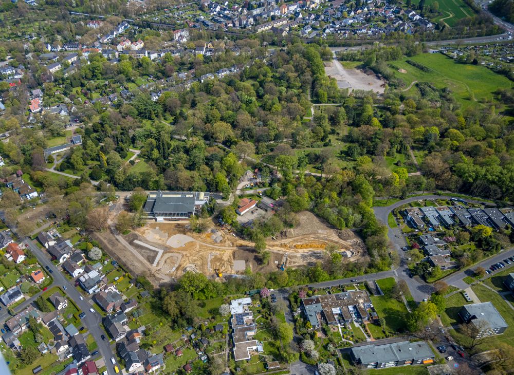 Luftaufnahme Bochum - Baustelle zum Neubau der Freizeitanlage Urban Blue in Langendreer im Bundesland Nordrhein-Westfalen, Deutschland