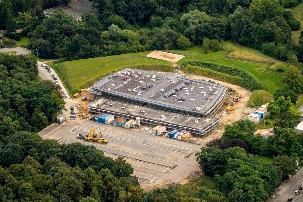 Herne von oben - Baustelle zum Neubau der Freizeiteinrichtung Erlebnisbad Wanne-Eickel in Herne im Bundesland Nordrhein-Westfalen