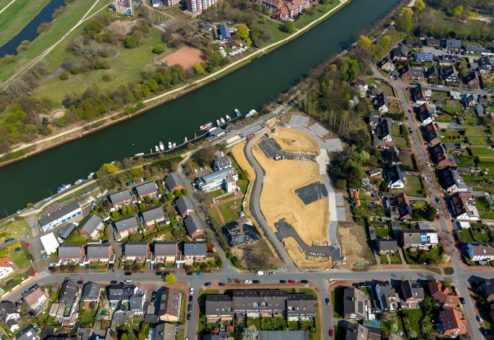 Luftbild Dorsten - Baustelle zum Neubau eines Gebäudekomplex des Caritasverband für das Dekanat Dorsten e.V. in Dorsten im Bundesland Nordrhein-Westfalen, Deutschland