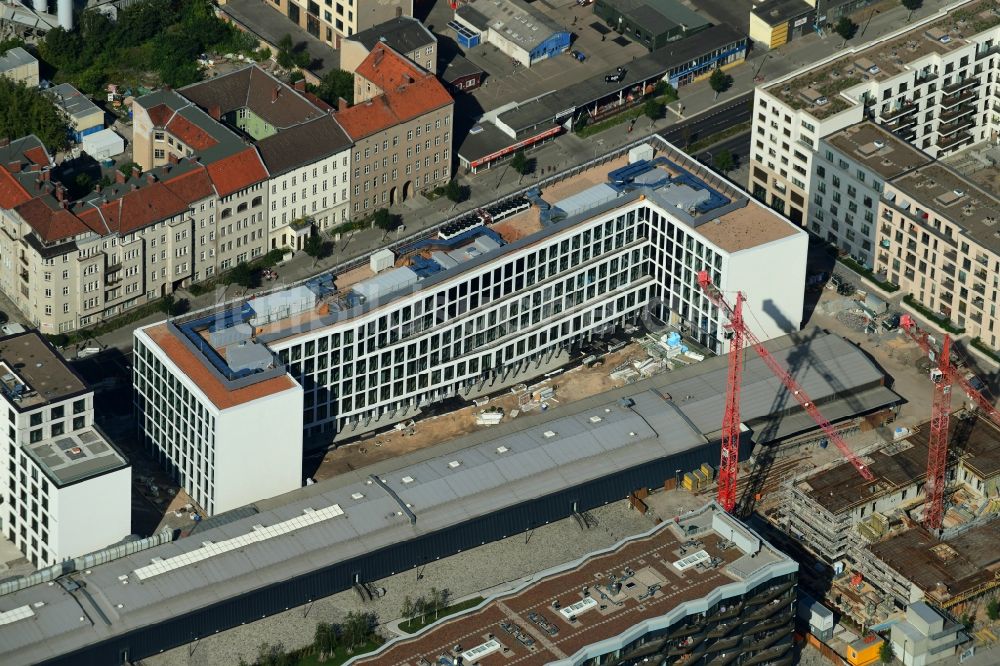 Luftbild Berlin - Baustelle zum Neubau eines Gebäudekomplex der CA Immobilien Anlagen Aktiengesellschaft im Ortsteil Moabit in Berlin, Deutschland