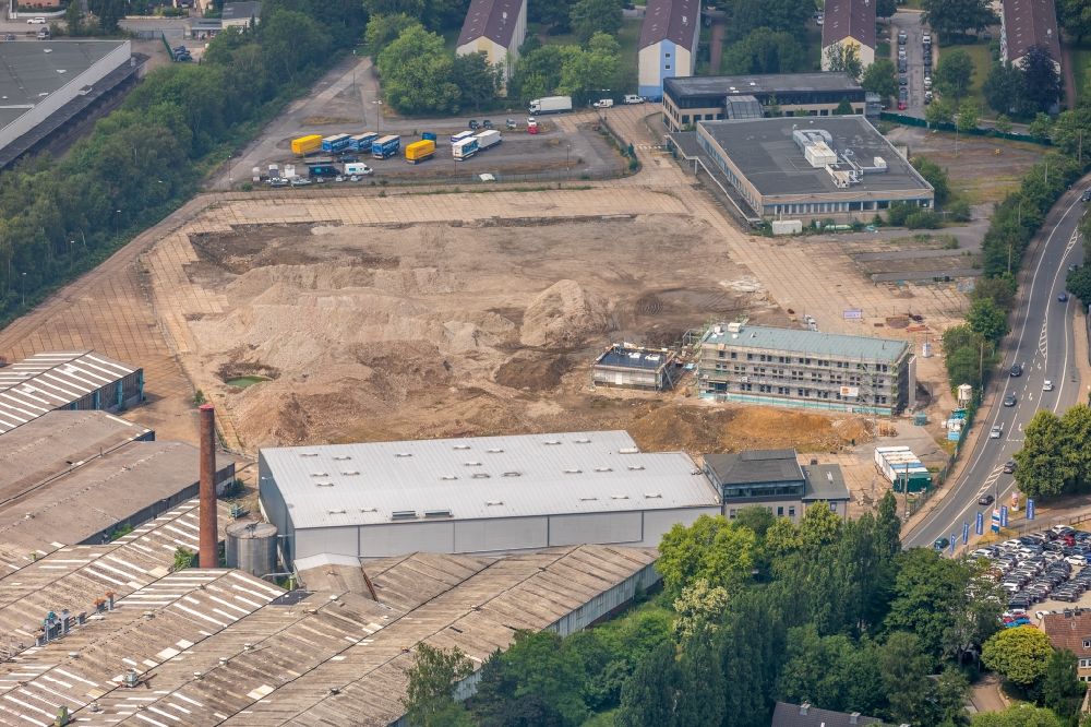 Luftbild Hattingen - Baustelle zum Neubau des Gebäudekomplex der Polizei Hattingen an der Nierenhofer Straße in Hattingen im Bundesland Nordrhein-Westfalen, Deutschland
