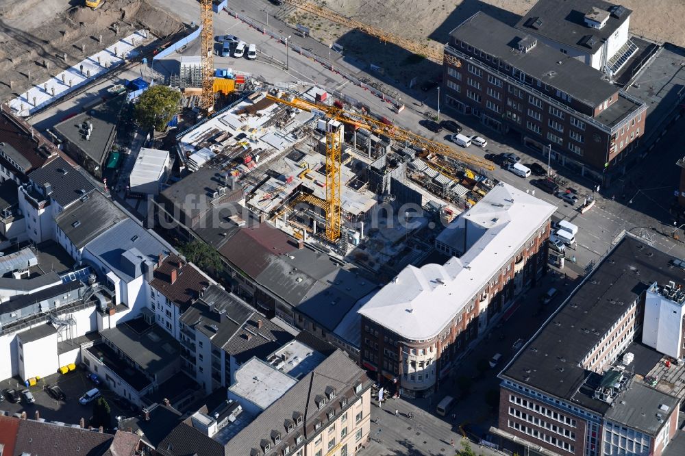 Luftbild Kiel - Baustelle zum Neubau eines Gebäudekomplex der Primark Stores Limited in Kiel im Bundesland Schleswig-Holstein, Deutschland