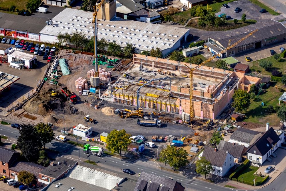 Luftbild Hamm - Baustelle zum Neubau des Gebäudekomplexes des Einkaufszentrum an der Ahlener Straße in Hamm im Bundesland Nordrhein-Westfalen, Deutschland
