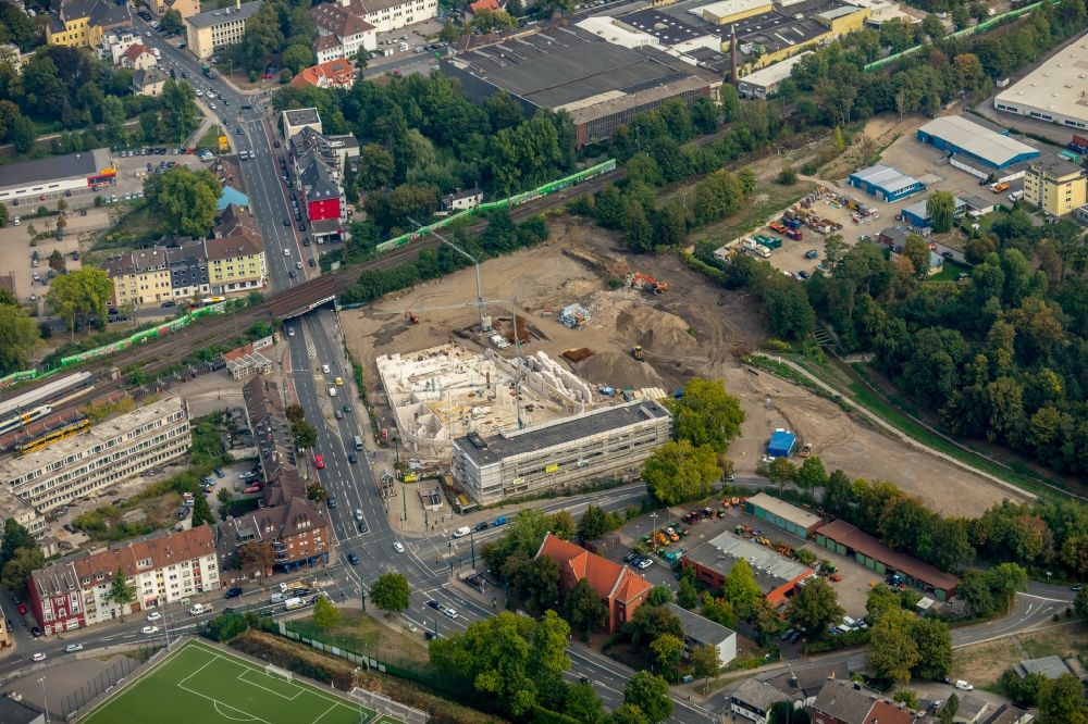 Luftbild Essen - Baustelle zum Neubau des Gebäudekomplexes des Einkaufszentrum Altenessen-Süd-Karree in Essen im Bundesland Nordrhein-Westfalen, Deutschland