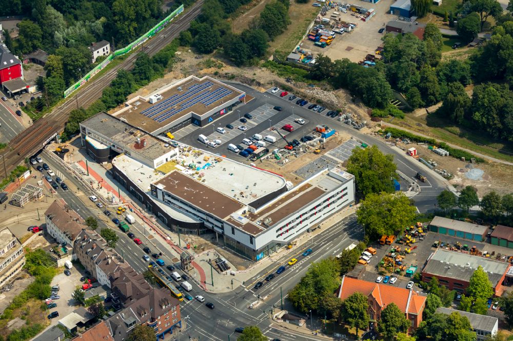 Luftaufnahme Essen - Baustelle zum Neubau des Gebäudekomplexes des Einkaufszentrum Altenessen-Süd-Karree in Essen im Bundesland Nordrhein-Westfalen, Deutschland