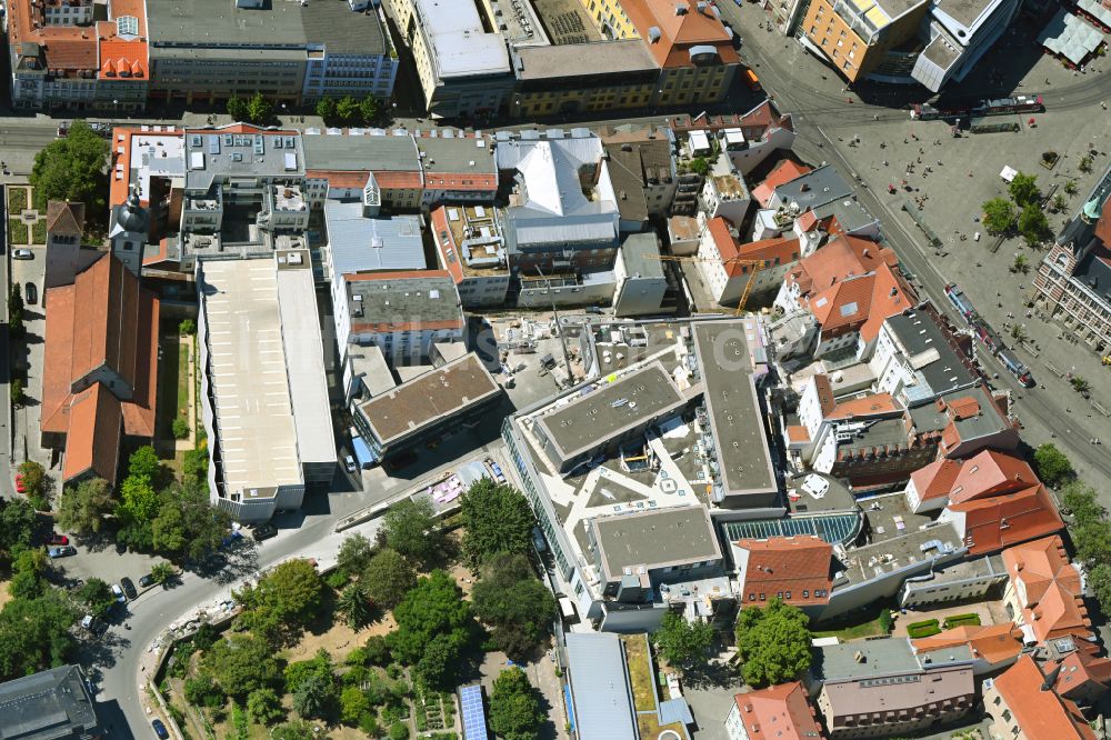 Luftbild Erfurt - Baustelle zum Neubau des Gebäudekomplexes des Einkaufszentrum Anger-Passage in der Altstadt in Erfurt im Bundesland Thüringen, Deutschland