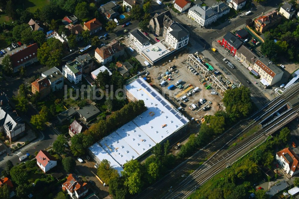Luftbild Berlin - Baustelle zum Neubau des Gebäudekomplexes des Einkaufszentrum an der Hönower Straße im Ortsteil Mahlsdorf in Berlin, Deutschland