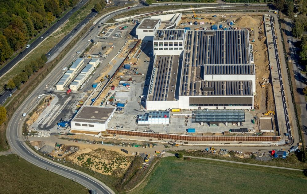 Luftbild Dortmund - Baustelle zum Neubau eines Gebäudekomplexes auf dem Gelände des Logistikzentrums Geldspeicher der Deutschen Bundesbank in Dortmund im Bundesland Nordrhein-Westfalen