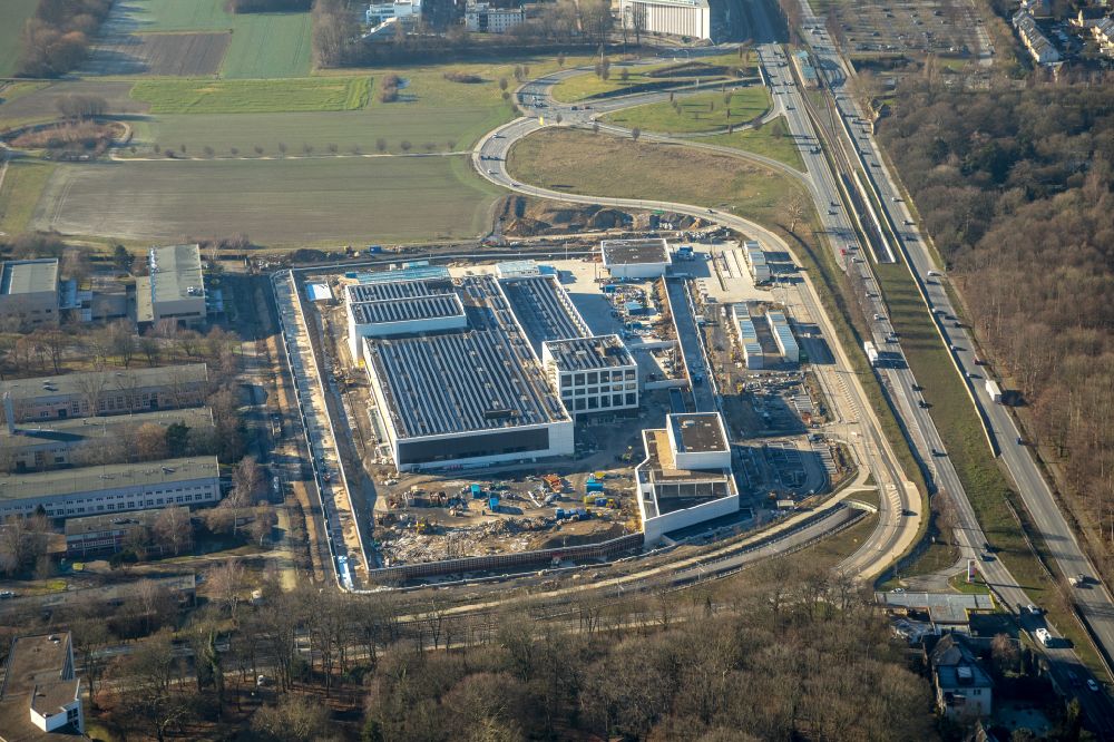 Luftbild Dortmund - Baustelle zum Neubau eines Gebäudekomplexes auf dem Gelände des Logistikzentrums Geldspeicher der Deutschen Bundesbank in Dortmund im Bundesland Nordrhein-Westfalen