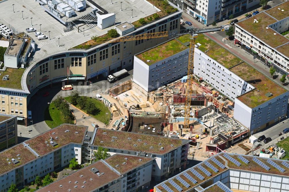 Berlin von oben - Baustelle zum Neubau eines Gebäudekomplexes der Hochschule Alice Salomon Hochschule Berlin am Kokoschkaplatz in Berlin, Deutschland