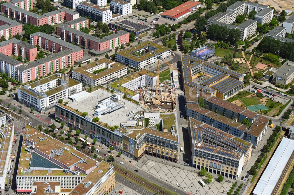 Luftbild Berlin - Baustelle zum Neubau eines Gebäudekomplexes der Hochschule Alice Salomon Hochschule Berlin am Kokoschkaplatz in Berlin, Deutschland
