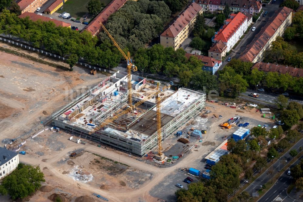 Luftbild Schweinfurt - Baustelle zum Neubau eines Gebäudekomplexes der Hochschule Fachhochschule Würzburg-Schweinfurt in Schweinfurt im Bundesland Bayern, Deutschland