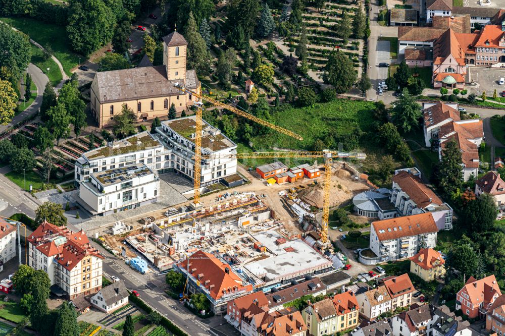Luftaufnahme Gengenbach - Baustelle zum Neubau eines Gesundheitszentrum in Gengenbach im Bundesland Baden-Württemberg, Deutschland