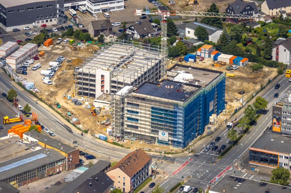 Bochum von oben - Baustelle zum Neubau eines Gesundheitszentrum und Ärztehauses - Medizin-Zentrum in Bochum im Bundesland Nordrhein-Westfalen, Deutschland