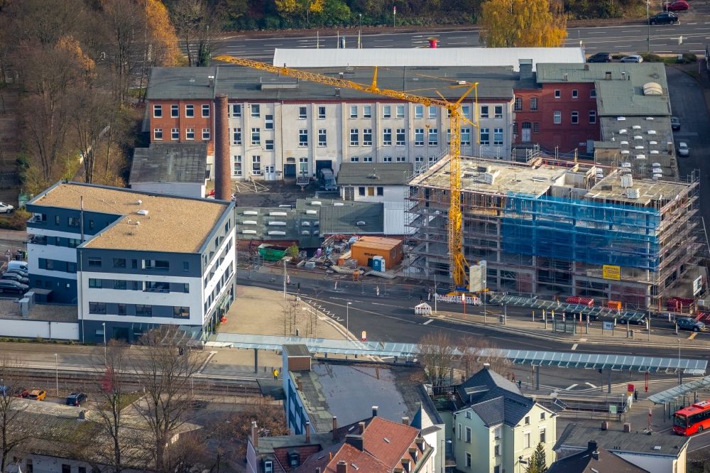 Luftbild Lüdenscheid - Baustelle zum Neubau eines Gesundheitszentrum und Ärztehauses Pergamon- Zentrum in Lüdenscheid im Bundesland Nordrhein-Westfalen, Deutschland