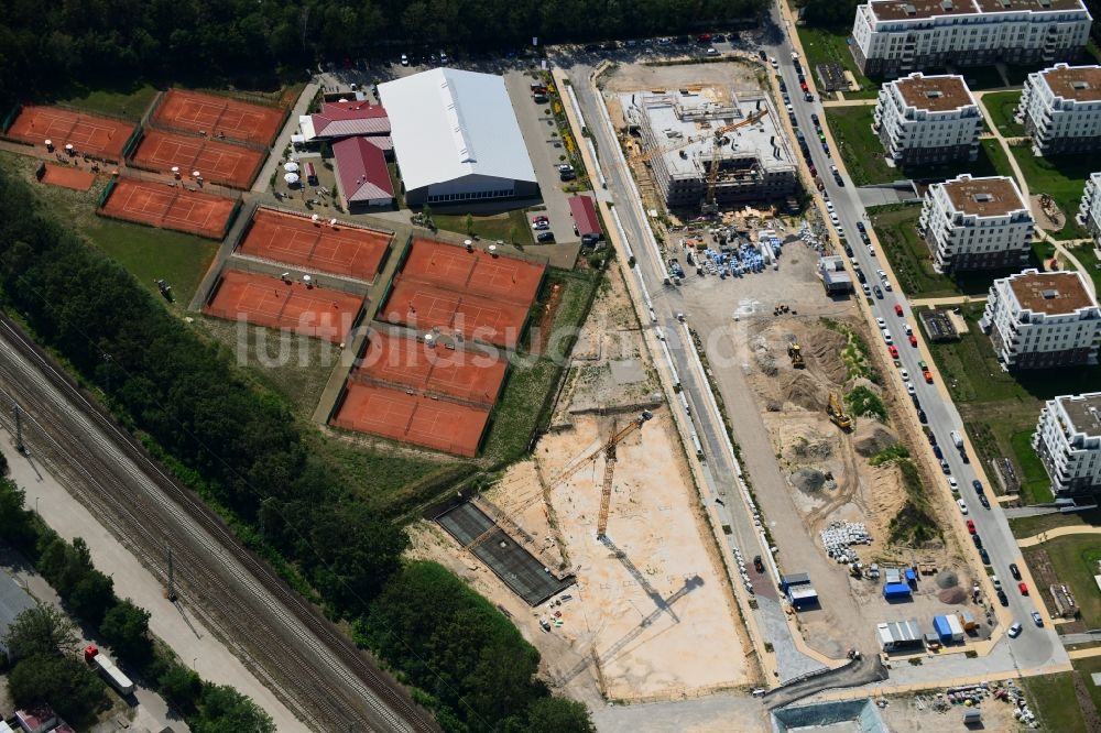 Luftbild Potsdam - Baustelle zum Neubau eines Gesundheitszentrum und Ärztehauses in Potsdam im Bundesland Brandenburg, Deutschland