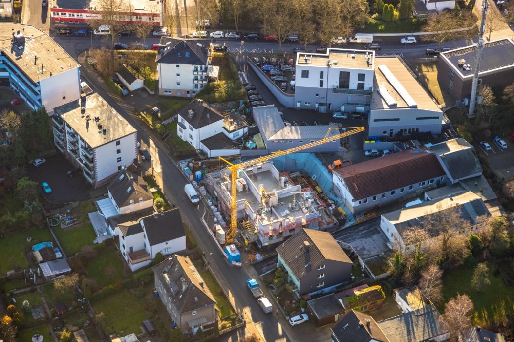 Luftaufnahme Heiligenhaus - Baustelle zum Neubau an der Gohrstraße in Heiligenhaus im Bundesland Nordrhein-Westfalen, Deutschland
