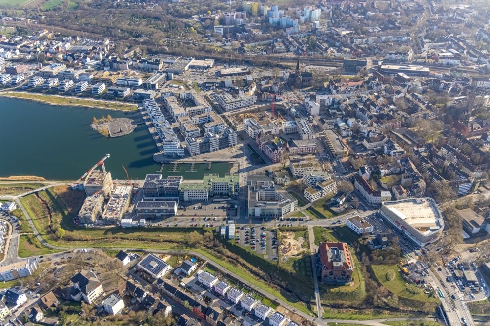 Luftbild Dortmund - Baustelle zum Neubau des Hochhaus Comunita Residenz am Phoenixsee in Dortmund im Bundesland Nordrhein-Westfalen, Deutschland