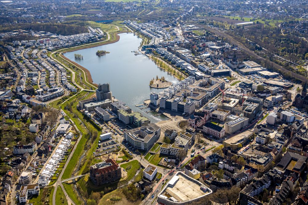 Luftbild Dortmund - Baustelle zum Neubau des Hochhaus Comunita Residenz am Phoenixsee in Dortmund im Bundesland Nordrhein-Westfalen, Deutschland