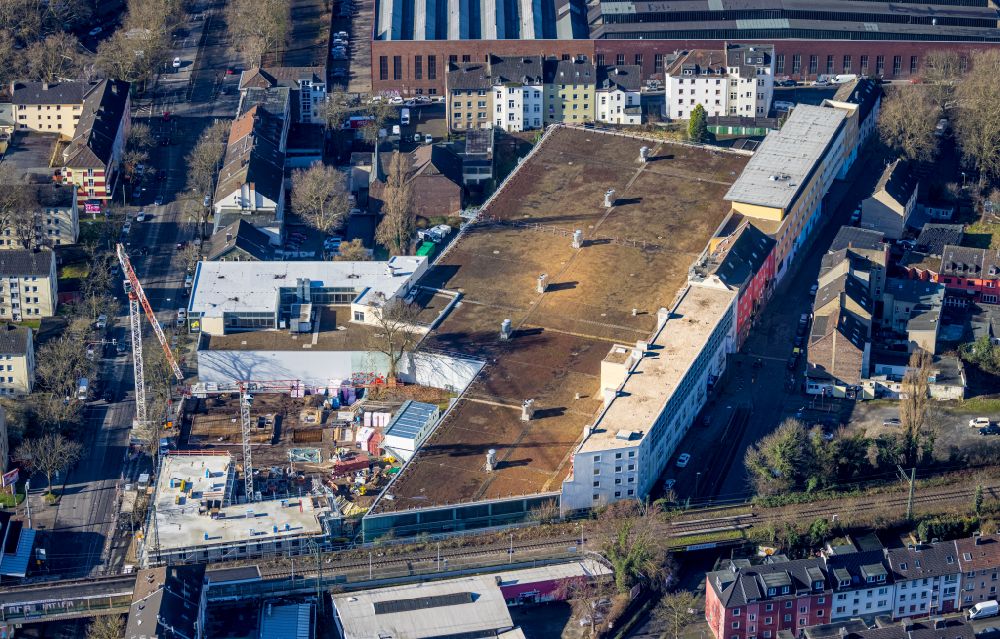 Luftbild Bochum - Baustelle zum Neubau der Hotelanlage an der Alleestraße in Bochum im Bundesland Nordrhein-Westfalen, Deutschland