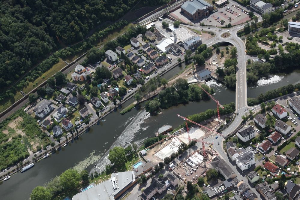 Luftbild Bad Ems - Baustelle zum Neubau der Hotelanlage Emser Thermenhotel in Bad Ems im Bundesland Rheinland-Pfalz, Deutschland