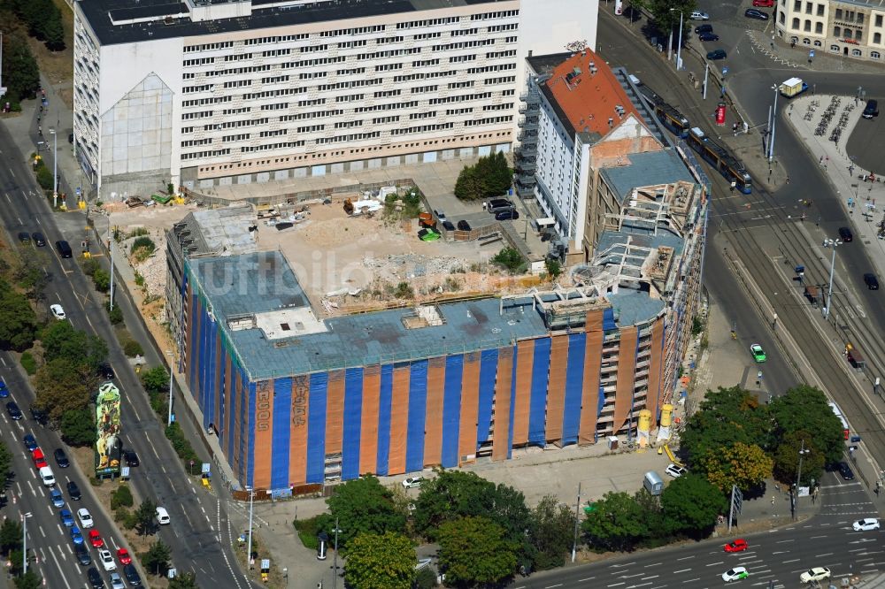 Luftaufnahme Leipzig - Baustelle zum Neubau der Hotelanlage Grand Hotel Astoria in Leipzig im Bundesland Sachsen, Deutschland