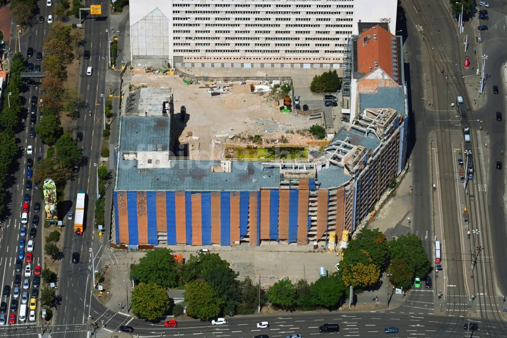 Leipzig von oben - Baustelle zum Neubau der Hotelanlage Grand Hotel Astoria in Leipzig im Bundesland Sachsen, Deutschland