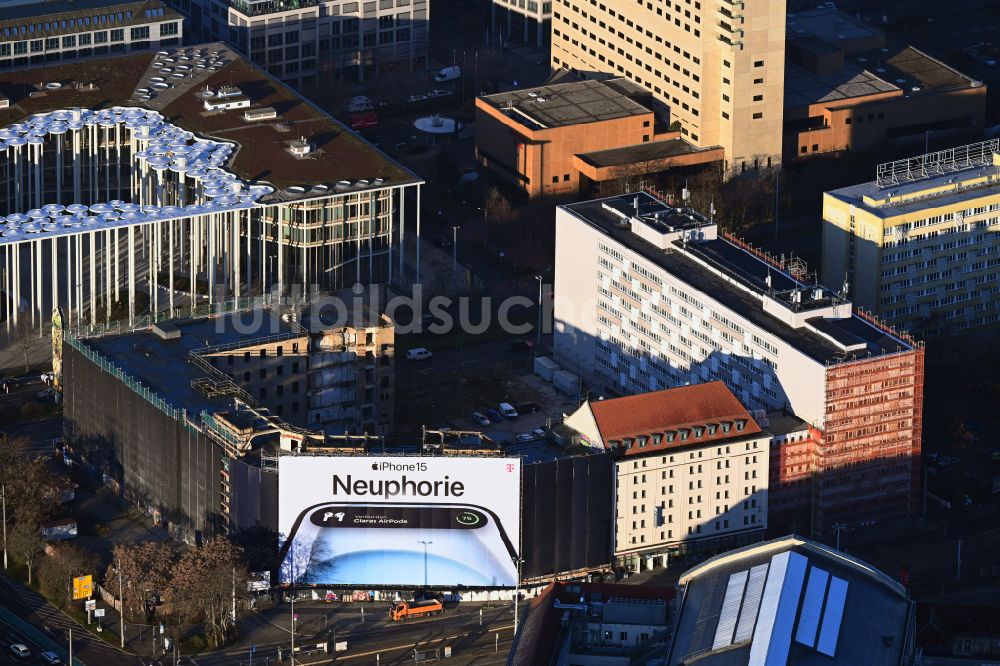 Luftbild Leipzig - Baustelle zum Neubau der Hotelanlage Grand Hotel Astoria in Leipzig im Bundesland Sachsen, Deutschland