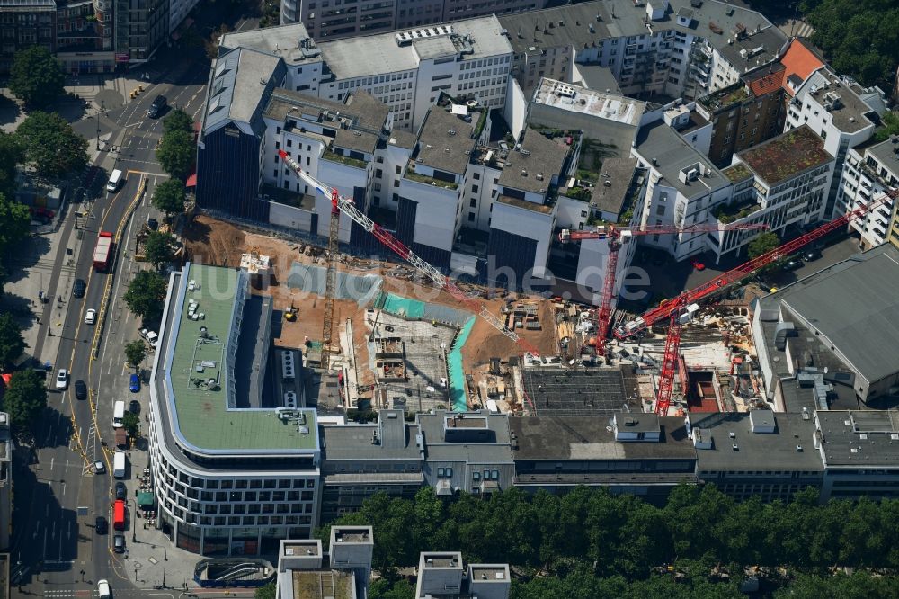 Luftbild Köln - Baustelle zum Neubau der Hotelanlage am Hohenzollernring im Ortsteil Neustadt-Nord in Köln im Bundesland Nordrhein-Westfalen, Deutschland
