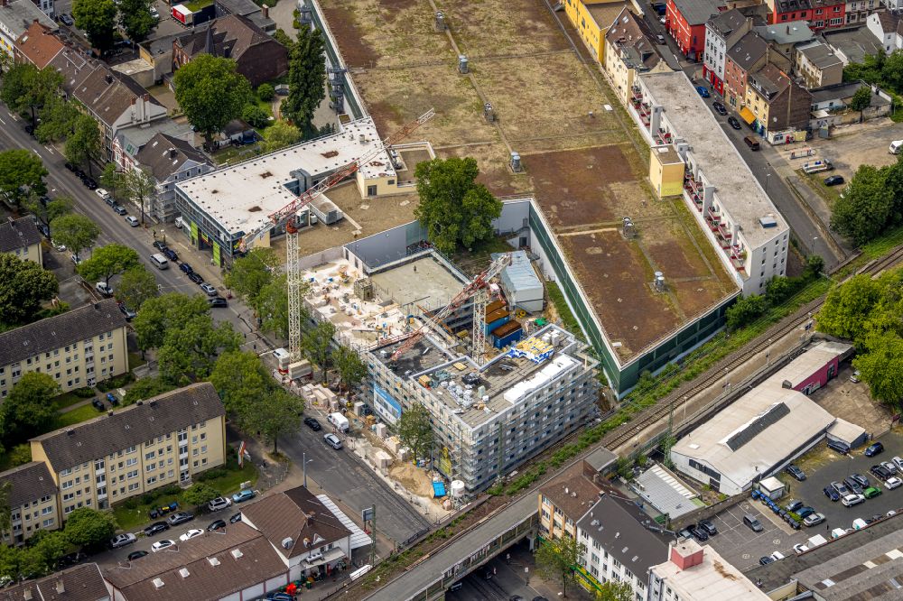 Luftaufnahme Bochum - Baustelle zum Neubau der Hotelanlage der B&B HOTELS GmbH an der Alleestraße in Bochum im Bundesland Nordrhein-Westfalen, Deutschland