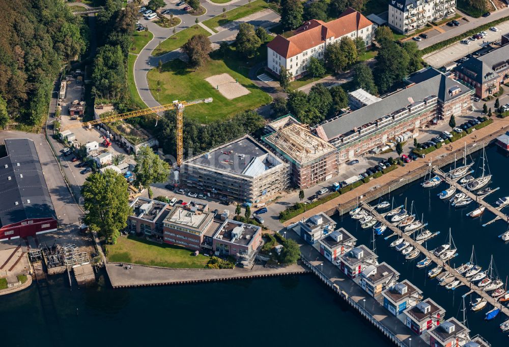 Luftaufnahme Flensburg - Baustelle zum Neubau der Hotelanlage Das James in Flensburg im Bundesland Schleswig-Holstein, Deutschland