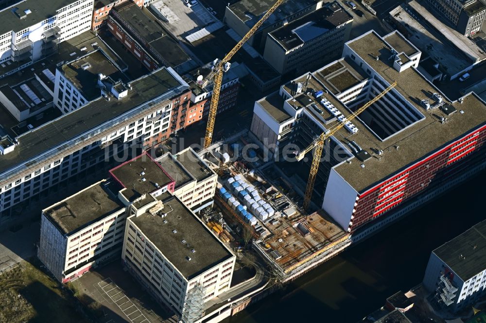 Luftaufnahme Hamburg - Baustelle zum Neubau der Hotelanlage NYX Hotel an der Frankenstraße in Hamburg, Deutschland