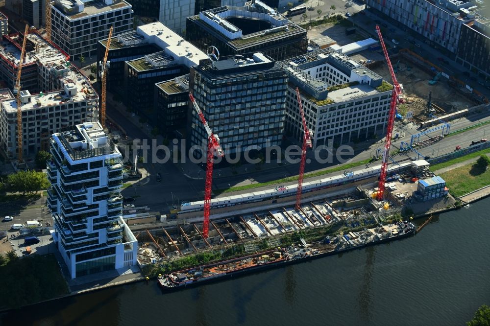 Luftbild Berlin - Baustelle zum Neubau der Hotelanlage PIER 61|63 in Berlin, Deutschland