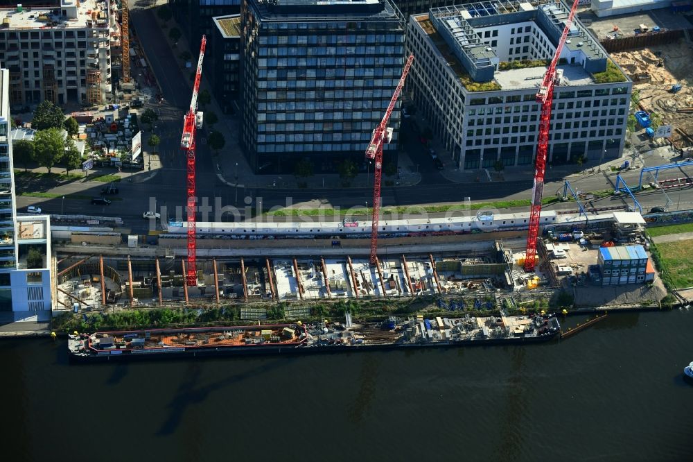 Luftaufnahme Berlin - Baustelle zum Neubau der Hotelanlage PIER 61|63 in Berlin, Deutschland