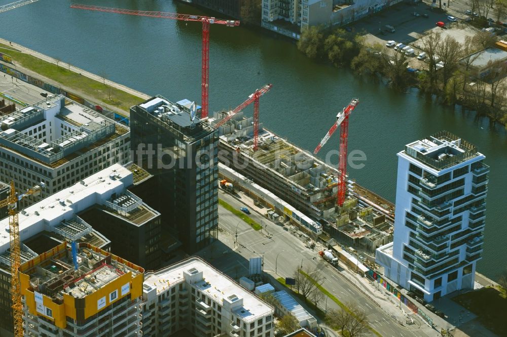 Berlin aus der Vogelperspektive: Baustelle zum Neubau der Hotelanlage PIER 61|63 in Berlin, Deutschland