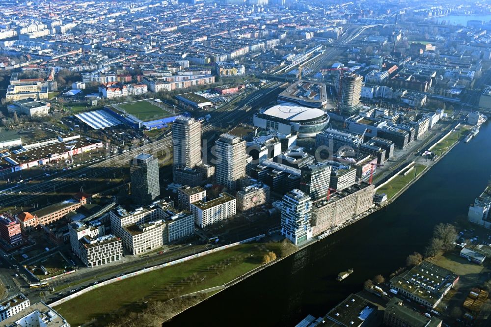 Berlin von oben - Baustelle zum Neubau der Hotelanlage PIER 61|63 in Berlin, Deutschland