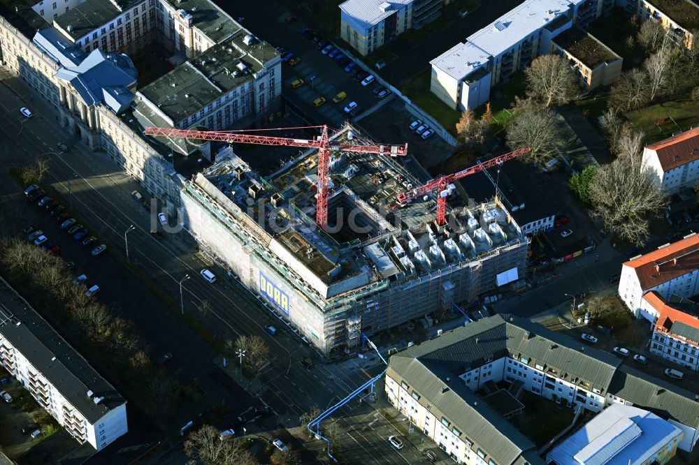 Luftbild Potsdam - Baustelle zum Neubau der Hotelanlage in Potsdam im Bundesland Brandenburg, Deutschland