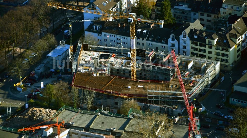 Bonn von oben - Baustelle zum Neubau der Hotelanlage Prizeotel in Bonn im Bundesland Nordrhein-Westfalen, Deutschland