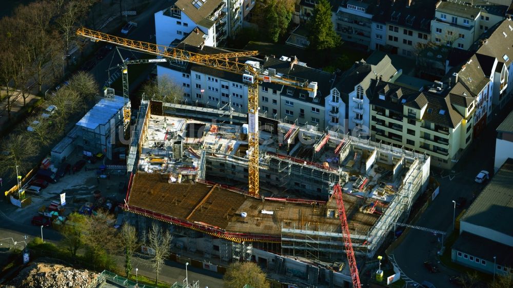 Bonn aus der Vogelperspektive: Baustelle zum Neubau der Hotelanlage Prizeotel in Bonn im Bundesland Nordrhein-Westfalen, Deutschland