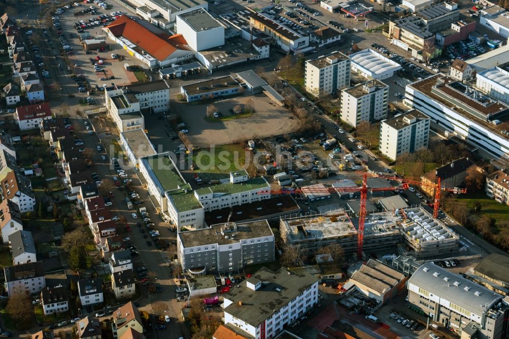 Luftbild Stuttgart - Baustelle zum Neubau der Hotelanlage an der Salzwiesenstraße im Ortsteil Zuffenhausen in Stuttgart im Bundesland Baden-Württemberg, Deutschland