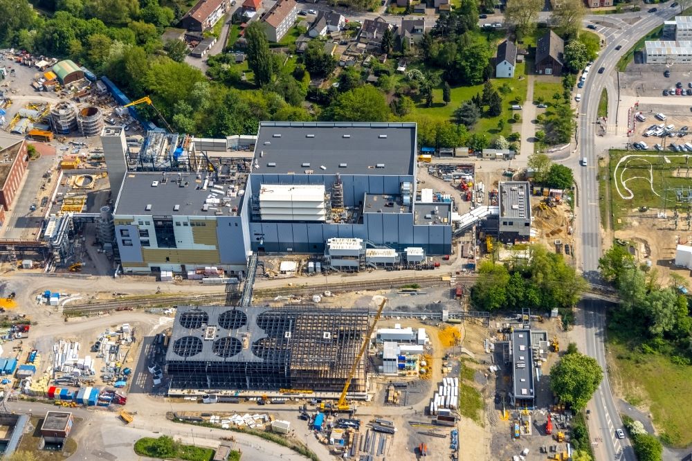 Luftaufnahme Herne - Baustelle zum Neubau der Kraftwerksanlagen eines Gas- und Dampfkraftwerk der STEAG GmbH in Herne im Bundesland Nordrhein-Westfalen, Deutschland
