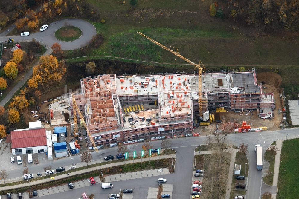 Luftaufnahme Kelheim - Baustelle zum Neubau eines Laden-, Büro- und Wohngebäude in Kelheim im Bundesland Bayern, Deutschland
