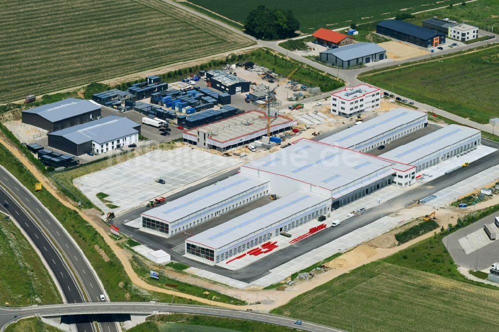 Luftbild Aichach - Baustelle zum Neubau eines Logistikzentrum der DPD Deutschland GmbH in Aichach im Bundesland Bayern, Deutschland
