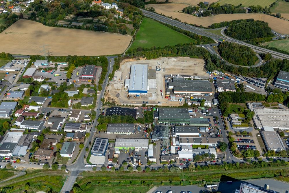 Luftbild Witten - Baustelle zum Neubau eines Logistikzentrums der Hermes Germany GmbH in Witten im Bundesland Nordrhein-Westfalen, Deutschland