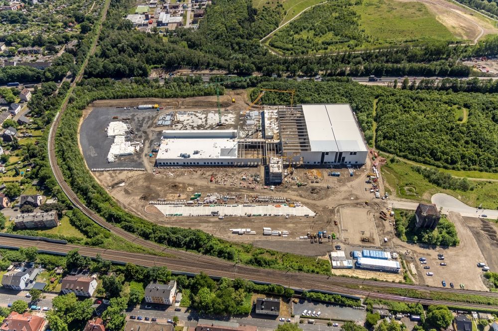 Luftaufnahme Herne - Baustelle zum Neubau eines Logistikzentrums der NORDFROST GmbH & Co. KG in Herne im Bundesland Nordrhein-Westfalen, Deutschland