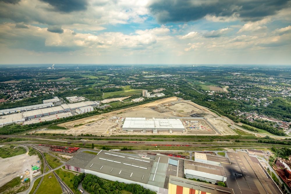 Luftbild Dortmund - Baustelle zum Neubau eines Logistikzentrums der REWE DORTMUND Großhandel eG in Dortmund im Bundesland Nordrhein-Westfalen, Deutschland